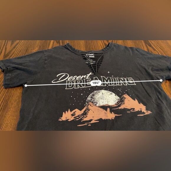 Cold Crush T-Shirt Desert Dreaming Acid Washed Mountains XL women’s‎ - Picture 7 of 8